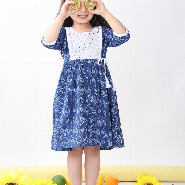 Sangria Girls Printed Cotton Knee Length Dresses
