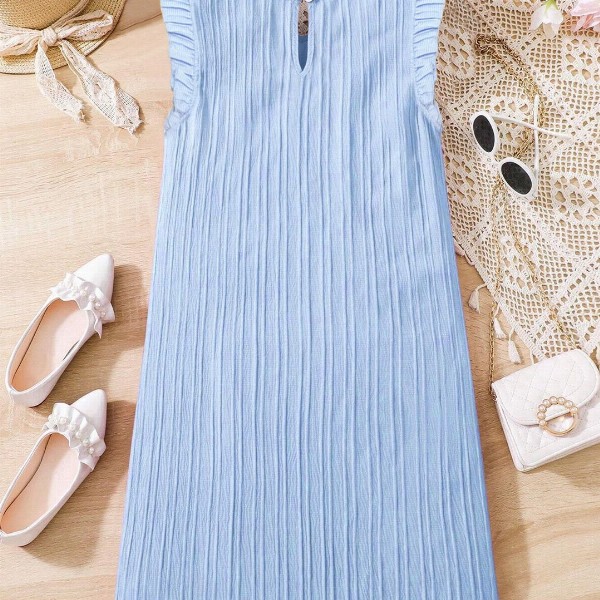 YK Flutter Sleeve A-Line Dress