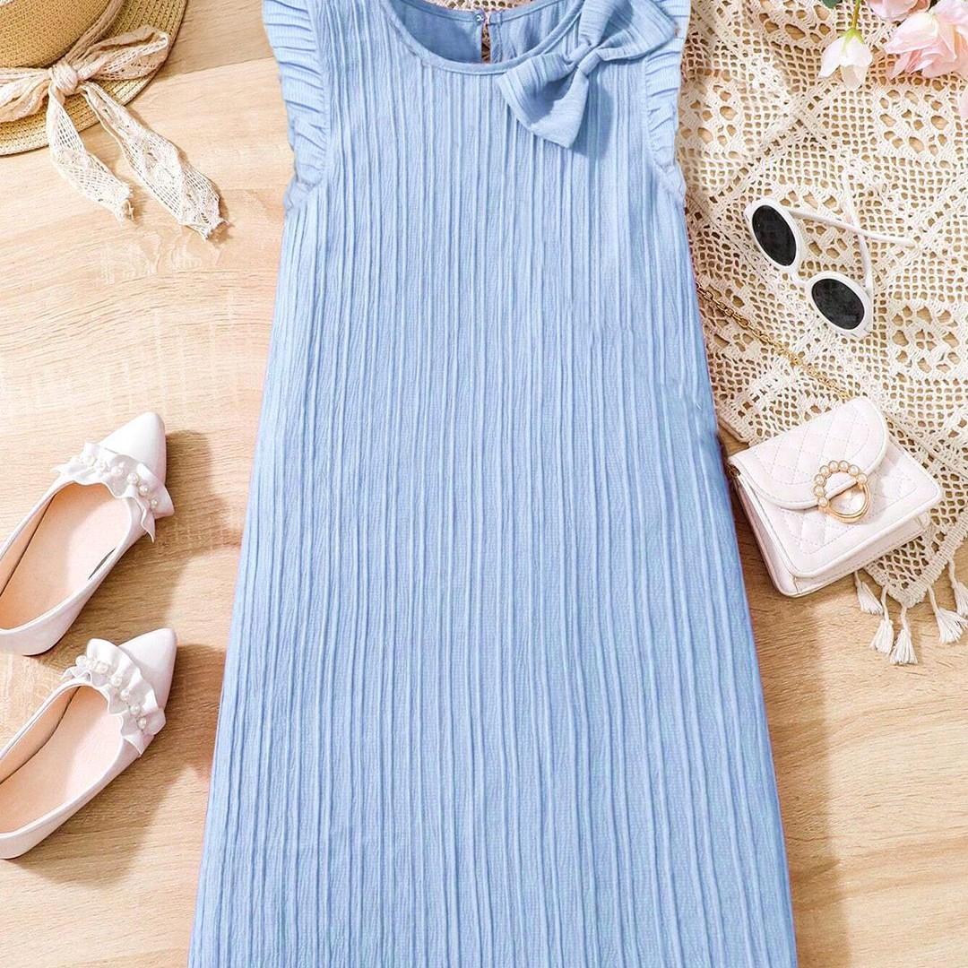 YK Flutter Sleeve A-Line Dress