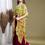 CurlyTales Girls Floral Printed Maxi Dress