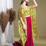 CurlyTales Girls Floral Printed Maxi Dress