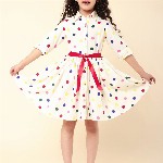 A T U N Cream-Coloured Dress