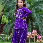 EthIndia Polka Dot Print Georgette Sheath Dress