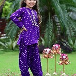 EthIndia Polka Dot Print Georgette Sheath Dress