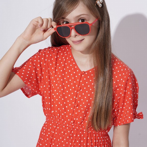 Vero Moda Polka Dot Print Puff Sleeve Fit & Flare Dress