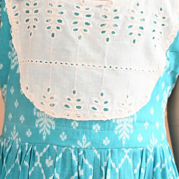 Sangria Girls Printed Cotton A-Line Dress