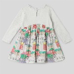 Somersault Girls Round Neck Conversational Printed Cotton Fit & Flare Dress