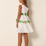 Vero Moda Girls Ruffled Sleeveless Tiered Fit & Flare Dress