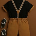 TOGEPI Boys Shirt with Shorts