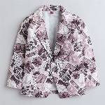 BAESD Boys Notched Lapel Collar Single-Breasted Blazer with Trouser & T-Shirt 3-piece Suit