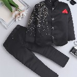 FOURFOLDS Boys 2-Piece Embroidered Suit