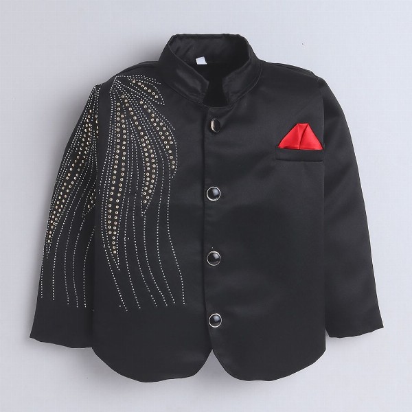 FOURFOLDS Boys 2-Piece Embroidered Suit