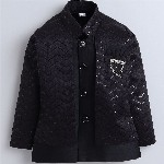 FOURFOLDS Boys Embellished Sequinned Mandarin collar Bandhgala Blazer With Trouser
