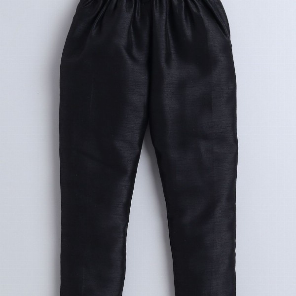 FOURFOLDS Boys Embellished Sequinned Mandarin collar Bandhgala Blazer With Trouser