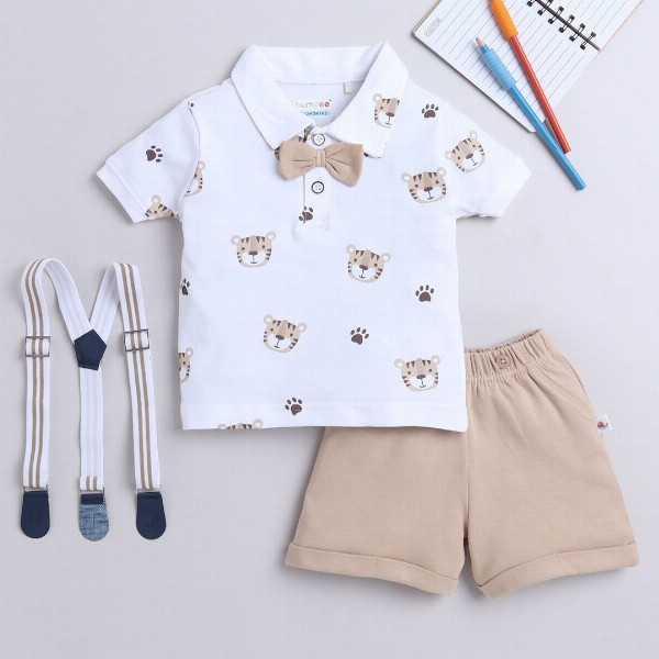 BUMZEE Boys Printed T-shirt with Shorts