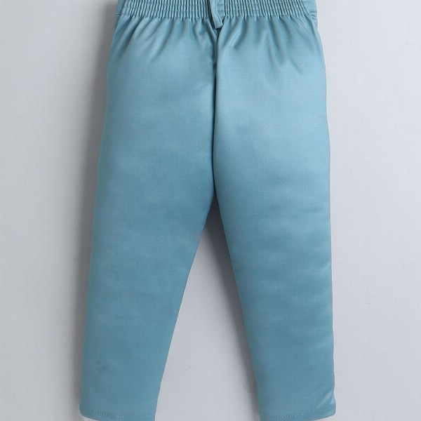 BAESD Boys Notched Lapel Collar Single-Breasted Blazer with Trouser & T-Shirt 3-piece Suit