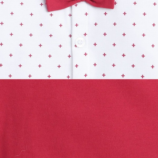 BUMZEE Boys Geometrical Printed Half Sleeves Shirt Shorts With Bow Suspender And Cap