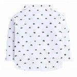 BUMZEE Boys Navy Blue & White Printed Shirt with Trousers