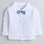 BUMZEE Infant Boys Pure Cotton Shirt With Shorts & Waistcoat