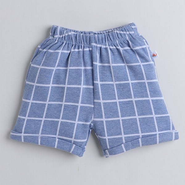 BUMZEE Infant Boys Pure Cotton Shirt With Shorts & Waistcoat