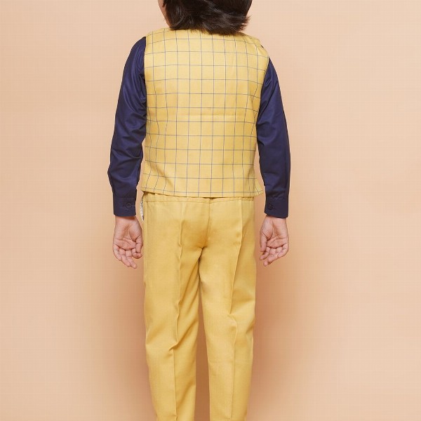 Aj DEZInES Boys 2-Piece Checked Suit Set