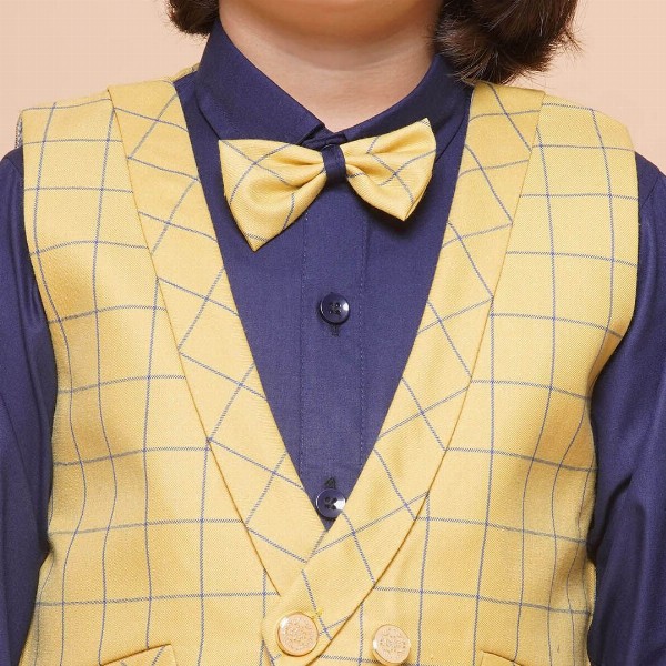 Aj DEZInES Boys 2-Piece Checked Suit Set