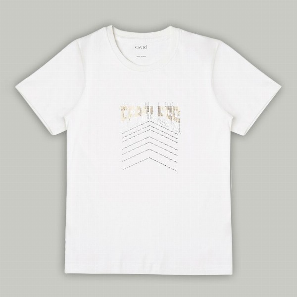 CAVIO Boys Printed Pure Cotton Notched Lapel Collar Single Breasted Blazer With T-Shirt