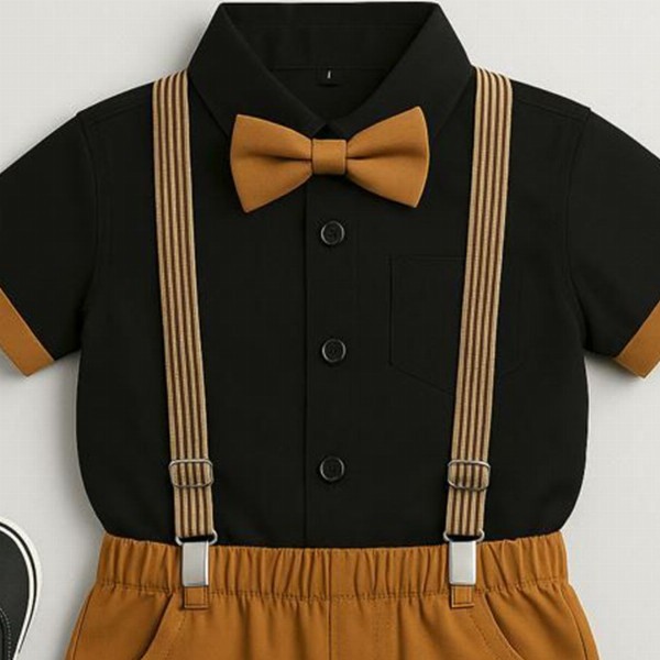 TOGEPI Boys Pure Cotton Shirt with Shorts