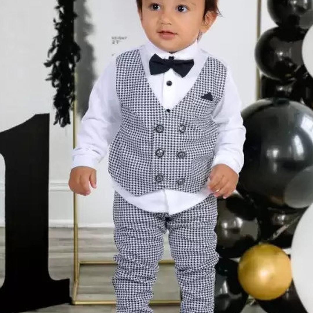 BELLIZA Kids Checked Shirt with Trousers