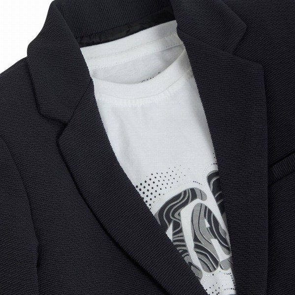 CHARCHIT Boys Solid Party Blazers and T-Shirt