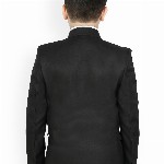 SG YUVRAJ Boys Black Solid Party Tuxedo Blazer
