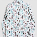 CAVIO Boys Printed Pure Cotton Single-Breasted Blazer With Crew-Neck T-Shirt