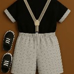 TOGEPI Boys Shirt with Shorts