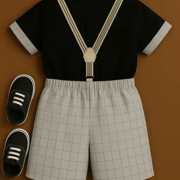 TOGEPI Boys Shirt with Shorts