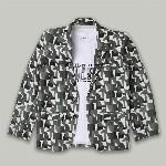 CAVIO Boys Printed Pure Cotton Single Breasted Blazer With T-Shirt