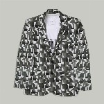 CAVIO Boys Printed Pure Cotton Single Breasted Blazer With T-Shirt