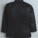 BAESD Boys Self Design Single-Breasted Mandarin Collar Double Vent 2-Piece Suit