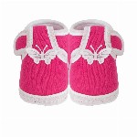Neska Moda 3 To 12 Months Baby Boys & Baby Girls Cute Soft Cotton Pre-Walker Butterfly Booties (Toe to Heel Length - 11 cm, Red)