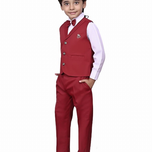 VALUE CREATION Boys Waistcoat Shirt & Trousers 3-Piece Suit
