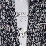 CAVIO Boys Geometric Pure Cotton Cambric Blazer With T-shirt