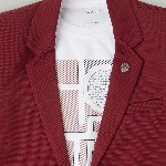 CAVIO Boys Comfort Fit Notched Lapel Collar Pure Cotton Single-Breasted Blazer & T-Shirt