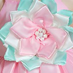 PINK LEAF Girls Embellished Bow Balloon Dress