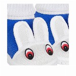 Neska Moda 3 To 12 Months Baby Boys & Baby Girls Cute Soft Cotton Pre-Walker Rabbit Face Booties (Toe to Heel Length - 12 cm, Blue)