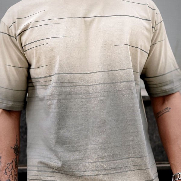 Maniac Striped Round Neck T-shirt