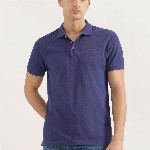 United Colors of Benetton Men Solid Polo Collar Regular Fit Cotton T-shirt