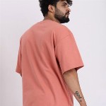 BROWN BROTHERS Unisex Drop-Shoulder Sleeves Pure Cotton Oversized T-shirt