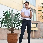 Roadster Men White Polo Collar Cotton Pure Cotton T-shirt