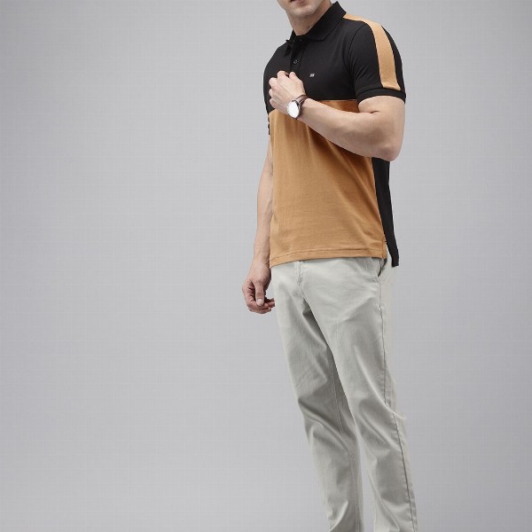 Arrow Colourblocked Polo Collar T-shirt