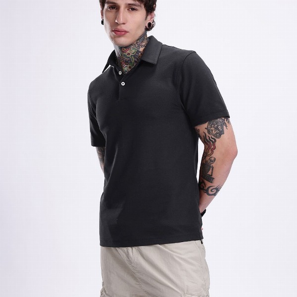 Kook N Keech Solid Pure Cotton Polo Collar T-shirt