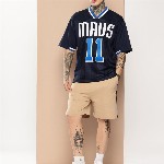 NBA Typography Printed Drop-Shoulder Sleeves Football T-Shirt